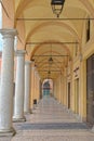 MODENA, ITALY: elaborate porticos of the old town Royalty Free Stock Photo