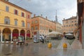 MODENA, ITALY: colorful city center buildings Royalty Free Stock Photo