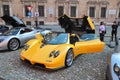 Pagani sports car parade for the company\'s 25th anniversary, June 2023, Modena, Italy