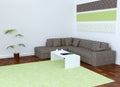 Moder interior design of living room Royalty Free Stock Photo
