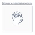 Moderate Alzheimer disease line icon