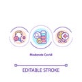 Moderate ovid concept icon