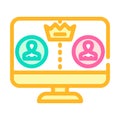 moderator control color icon vector illustration Royalty Free Stock Photo