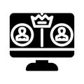 moderator control glyph icon vector illustration Royalty Free Stock Photo