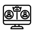moderator control line icon vector illustration Royalty Free Stock Photo