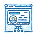 moderator control virtual conference icon doodle illustration Royalty Free Stock Photo