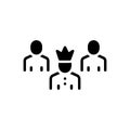 Black solid icon for Moderator, mediator and middleman Royalty Free Stock Photo