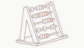 Modern Abacus Icon for Educational Apps and Financial Graphics, vector design Generative AI Royalty Free Stock Photo