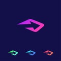 simple modern abstract arrow logo