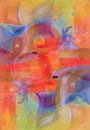 Modern Abstract Art - Expressive Painting Style, Multicolored.