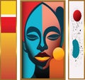 Enchanting Abstract Face Painting: A Captivating Fusion of Color, Expression, and Imagination