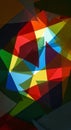 Modern abstract art with vibrant overlapping translucent polygons and illuminating color patterns Royalty Free Stock Photo