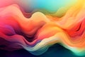 Modern abstract background of colorful gradient flowing wavewavy stripes. Generative ai Royalty Free Stock Photo