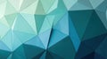 Modern abstract background with a 3D low poly triangular pattern in shades of blue and green Royalty Free Stock Photo