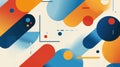 Modern abstract background featuring colorful rounded shapes, lines, and dots, creating a dynamic and visually appealing Royalty Free Stock Photo