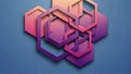 Modern abstract background featuring overlapping hexagonal shapes in a gradient color palette Royalty Free Stock Photo