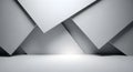 Abstract white geometric background with overlapping planes and soft shadows Royalty Free Stock Photo