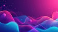 Modern abstract background with flowing particles and dynamic waves in a vector illustration Royalty Free Stock Photo