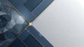 Modern abstract background with geometric shapes, golden lines, low poly mesh, and copy space Royalty Free Stock Photo