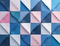 Modern Abstract Background: Pastel Blue & Pink Geometric Design Royalty Free Stock Photo