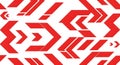 Abstract Geometric Pattern with Red Arrows Royalty Free Stock Photo