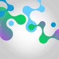 Modern abstract banner with molecular structure on white background. Modern vector illustration Royalty Free Stock Photo