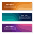 Modern abstract Banner set. Cool gradient shapes composition. Eps10 vector. Abstract Background Template Vector Royalty Free Stock Photo