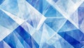 modern abstract blue background design with layers of textured white transparent material in triangle diamond and squares shapes Royalty Free Stock Photo