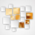 Modern Abstract Brown and White Squares Background