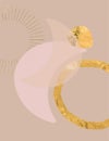 Modern abstract celestial background illustrations gold Royalty Free Stock Photo