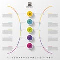 Modern abstract circle label. Infographic design template. Vector illustration Royalty Free Stock Photo