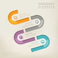 Modern abstract colorful paper infographic elements