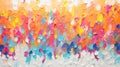 Colourful rainbow paint splash wall art