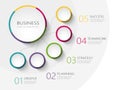 Modern abstract 3D infographic template with five steps for success. Business circle template with options for brochure, diagram, Royalty Free Stock Photo