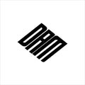 Modern abstract DAM logo design featuring geometric lines for innovative data analysis and digital transformation branding Royalty Free Stock Photo