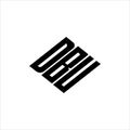 Modern abstract DBU logo design featuring geometric lines for innovative data analysis and digital transformation branding Royalty Free Stock Photo