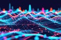 modern abstract design blending neural network concepts, data waves, geospatial themes, and holographic effects