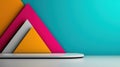 A modern abstract design with a gradient background and geometric shapes. Royalty Free Stock Photo