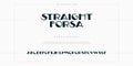 Straight Forsa font alphabet vector illustrations