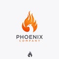 Modern abstract Fire phoenix logo icon vector template Royalty Free Stock Photo