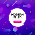 Modern abstract fluid background gradient. Liquid graphic creative design banner poster or flyer template