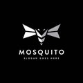 Modern abstract flying mosquito logo icon