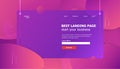 Modern abstract gradient background in liquid and fluid style. Trend design of the world. 3D illustration template for web banner