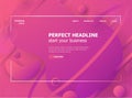Modern abstract gradient background in liquid and fluid style. Trend design of the world. 3D illustration template for web banner