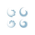 Modern Abstract Halftone icon Dots Logo sets Royalty Free Stock Photo