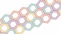 Modern Abstract Hexagonal Grid Pattern in Multi-Color Gradient, vector design Generative AI Royalty Free Stock Photo