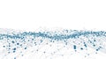 Abstract network with blue nodes and lines on a white background Royalty Free Stock Photo