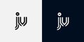Modern Abstract Initial letter JV logo