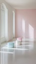 A modern abstract interior design 12 showcasing a minimalist gradient staircase