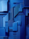 Modern abstract layered paper art enhances digital democracy through pixelated evolution in a futuristic setting